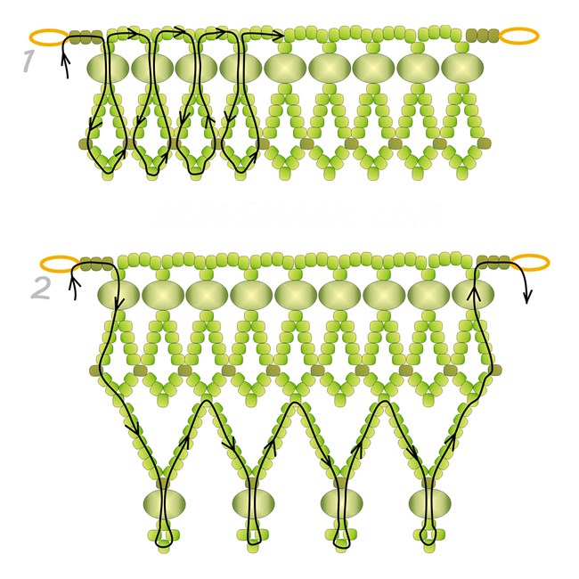 схема плетения ожерелья