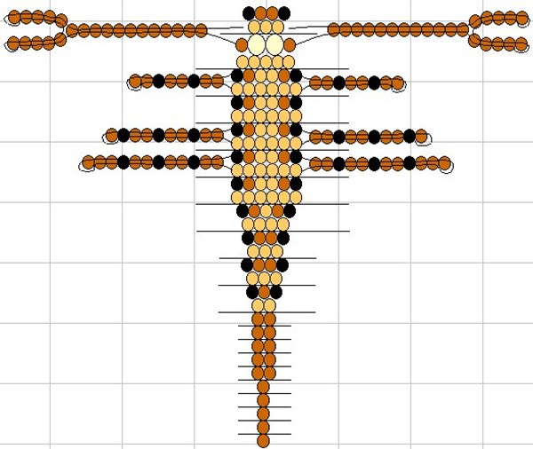 Скорпион - схема плетения
