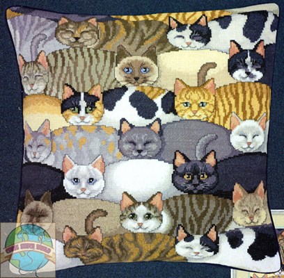 Kitty Kitty Pillow (#04753) схема вышивки крестом