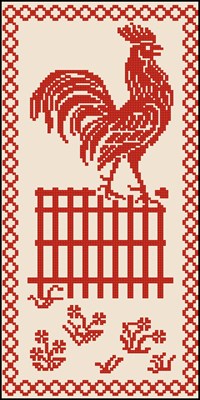 Вышивка символ года «Петух 2017»