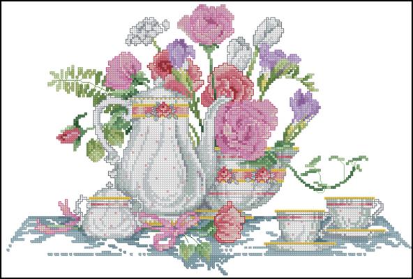 Teapot Still Life схемы вышивка крестиком