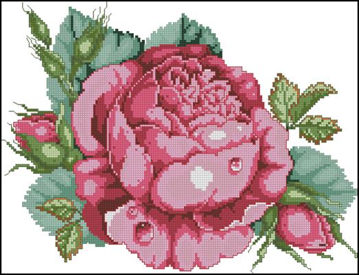 The Ultimate Rose схема вышивки крестиком