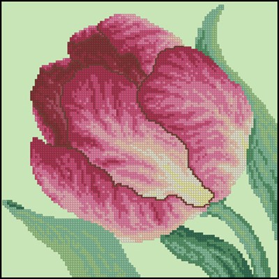 Floral fancy (Tulip) схема вышивки крестом