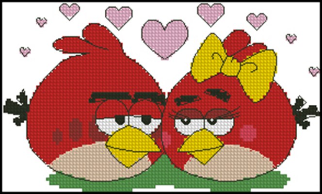 Вышивка крестом Angry Birds