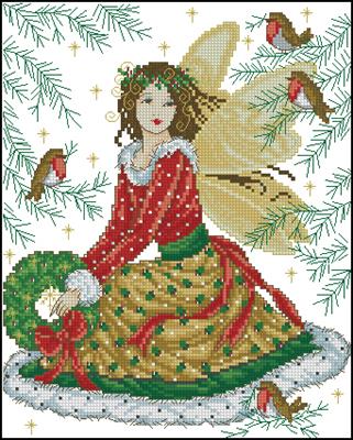 Christmas fairy схема вышивки крестиком скачать бесплатно