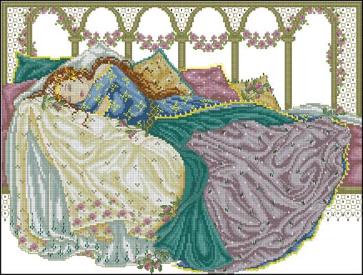 Sleeping Beauty схема для вышивания крестиком