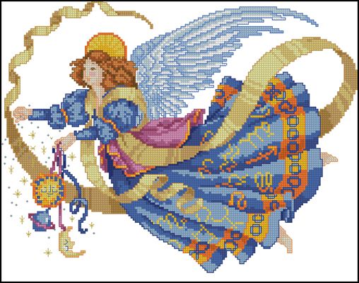 Celestial Angel 1 схема вышивки крестом