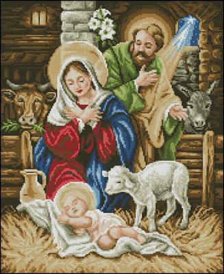 Рождение Иисуса схема вышивки крестиком