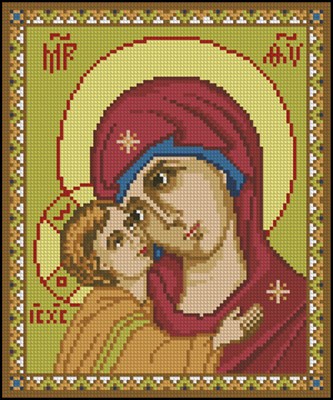 Икона "Богоматерь Игоревская" схема вышивки крестом скачать бесплатно