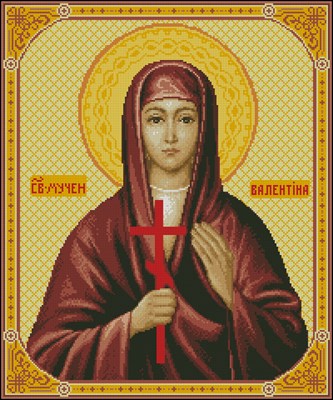 Saint Valentina (Св. Валентина) схема вышивки крестом