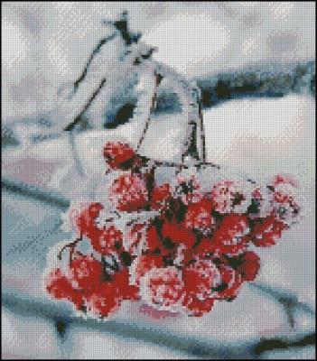 Rowanberry under snow вышивка
