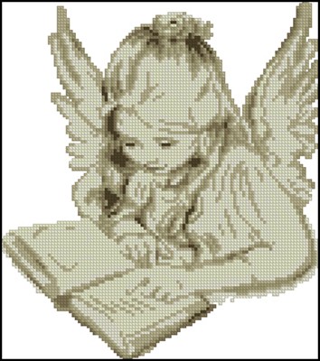 Ангел с книгой схема вышивки крестом