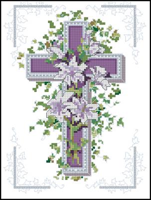 Фиолетовый крест вышивка крестиком