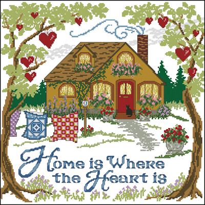 Home is where the heart is схема вышивки крестиком