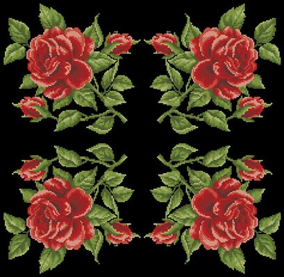 Подушка с красной розой
