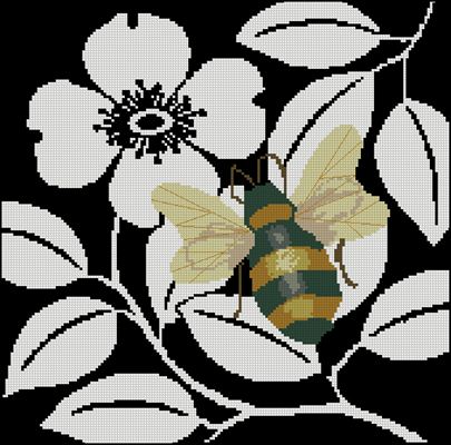 Подушка Пчелка схема вышивки крестом
