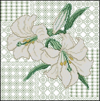 Подушка «Белые лилии»
