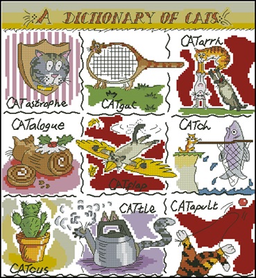 A Dictionary of Cats схема вышивки крестом