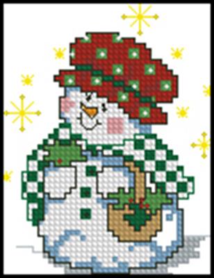 Снеговик вышивка крестом скачать схему бесплатно