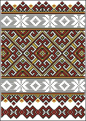 Украинский Орнамент схема вышивки