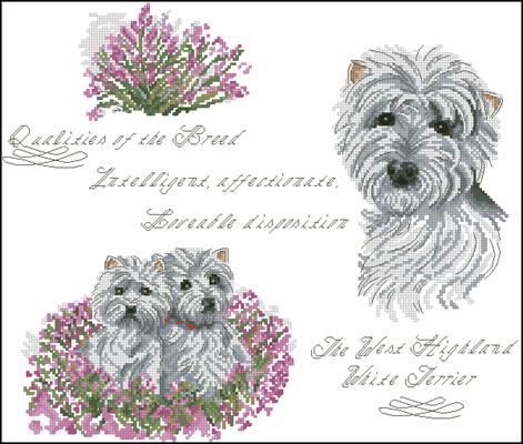 West Highland White Terrier скачать схему вышивки крестиком