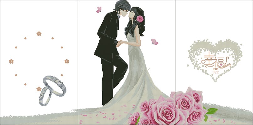 Прекрасный свадебный триптих