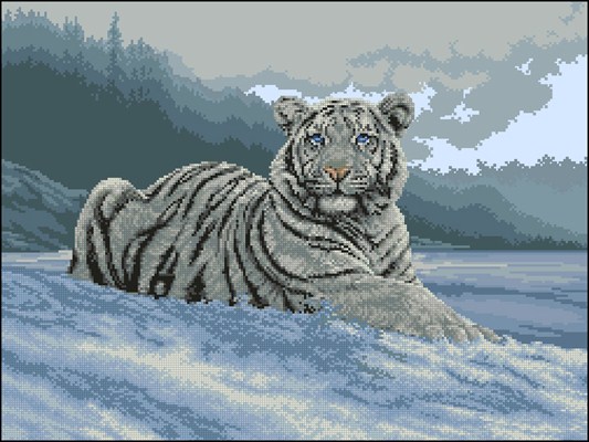 Siberian Tiger схема вышивки крестиком скачать бесплатно