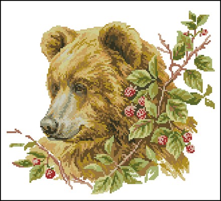 Brown Bear схема вышивки крестом