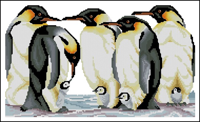 Emperor Penguins вышивка крестом скачать схему