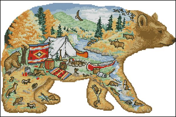Bear cross stitch